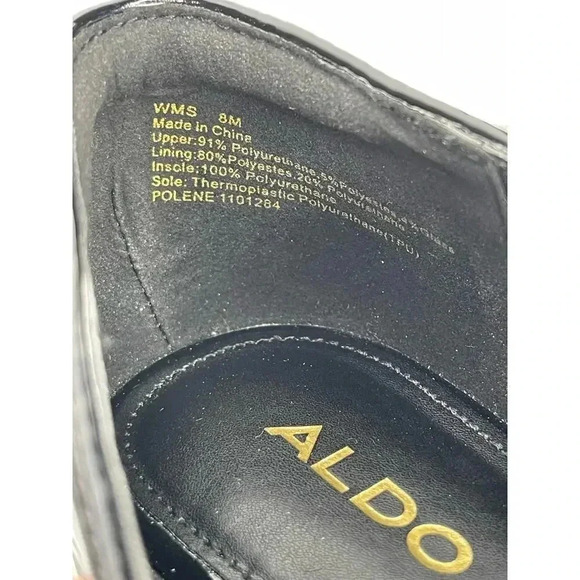 ALDO women’s Encore Patent Leather Block Heel Loafers size 8 - Picture 8 of 11